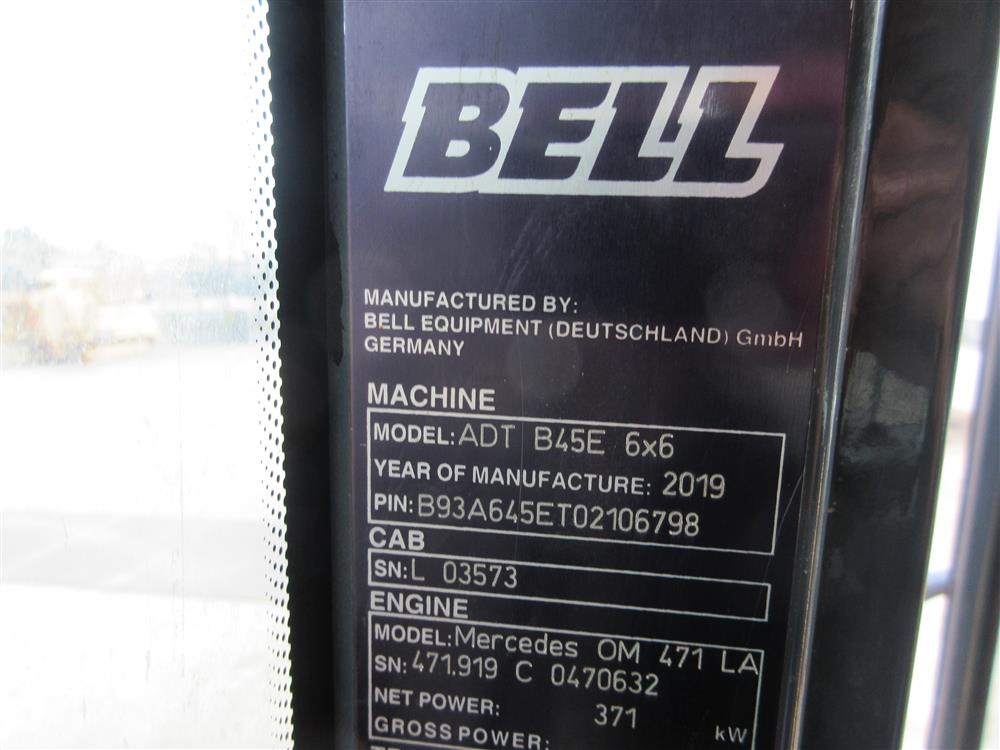 2019 Bell B45E Articulated Trucks - Image 6