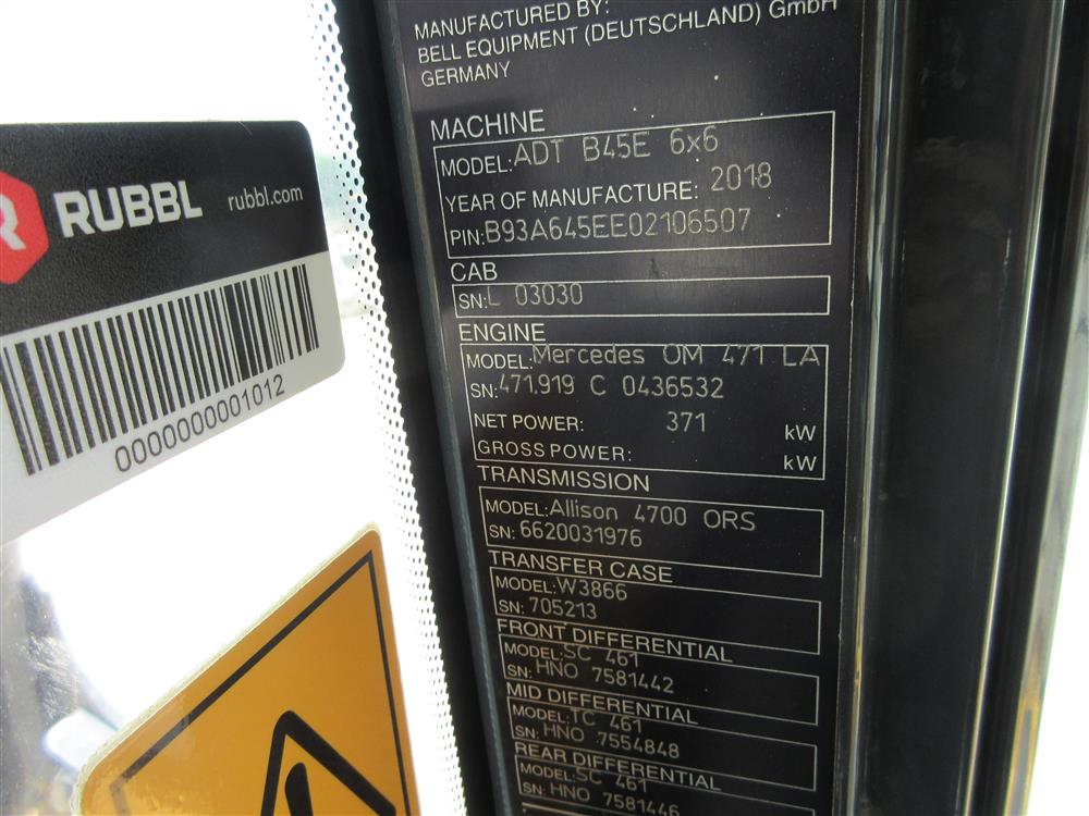 2019 Bell B45E Articulated Trucks - Image 6