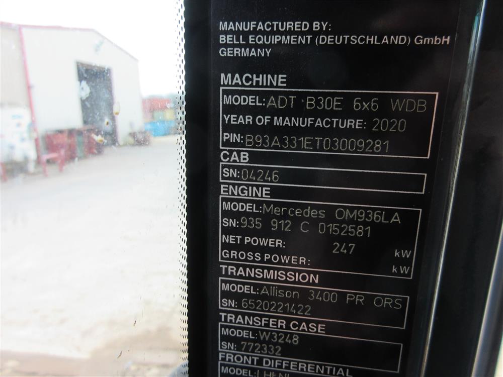 2020 Bell B30E Articulated Trucks - Image 2