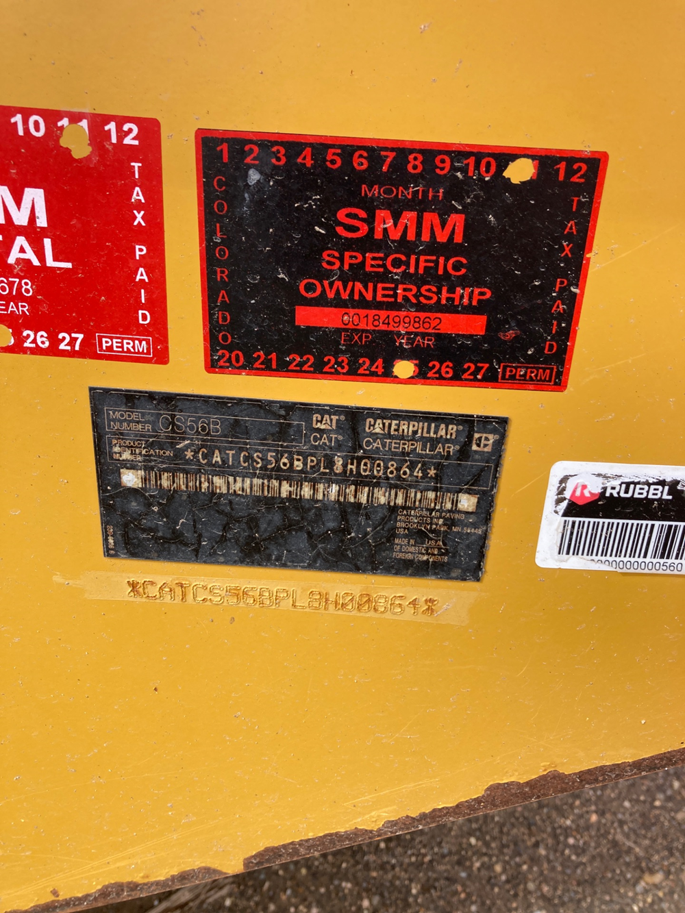 2014 Caterpillar CS56B Vibratory Soil Compactor - Image 7